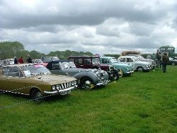 Car Display at South Molton Vintage Rally