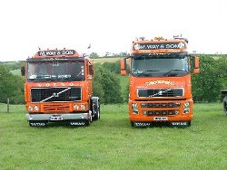 Mervin Ways Classic Volvo Cab and one of his Modern Tractor Units