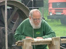 Wood Turning in the working area - South Molton Vintage Rally